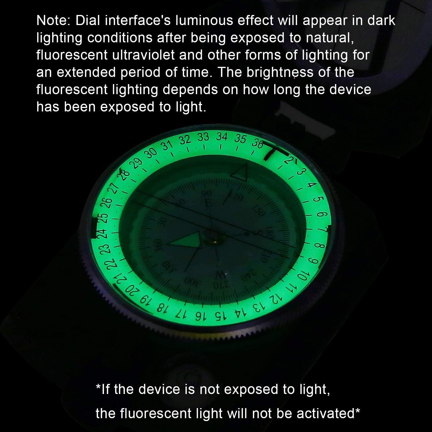 Brújula Sportneer Visor Militar Lensatic Impermeable Verde