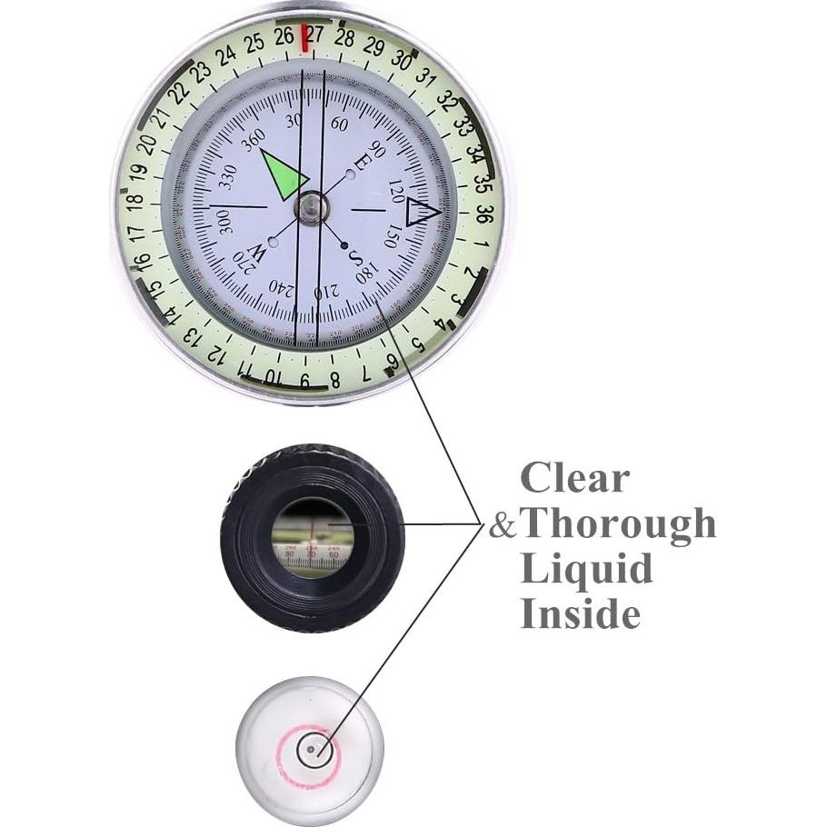 Brújula Sportneer Visor Militar Lensatic Impermeable Verde