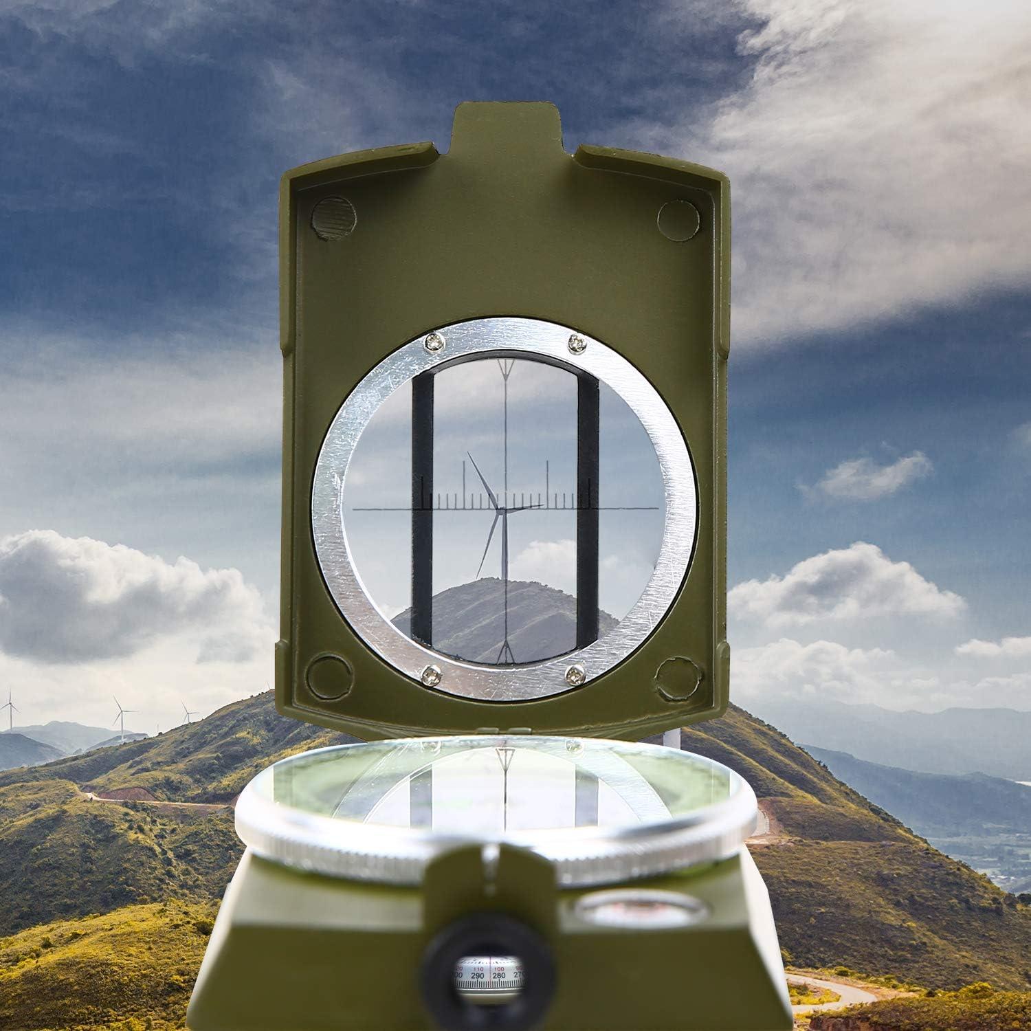 Brújula Sportneer Visor Militar Lensatic Impermeable Verde