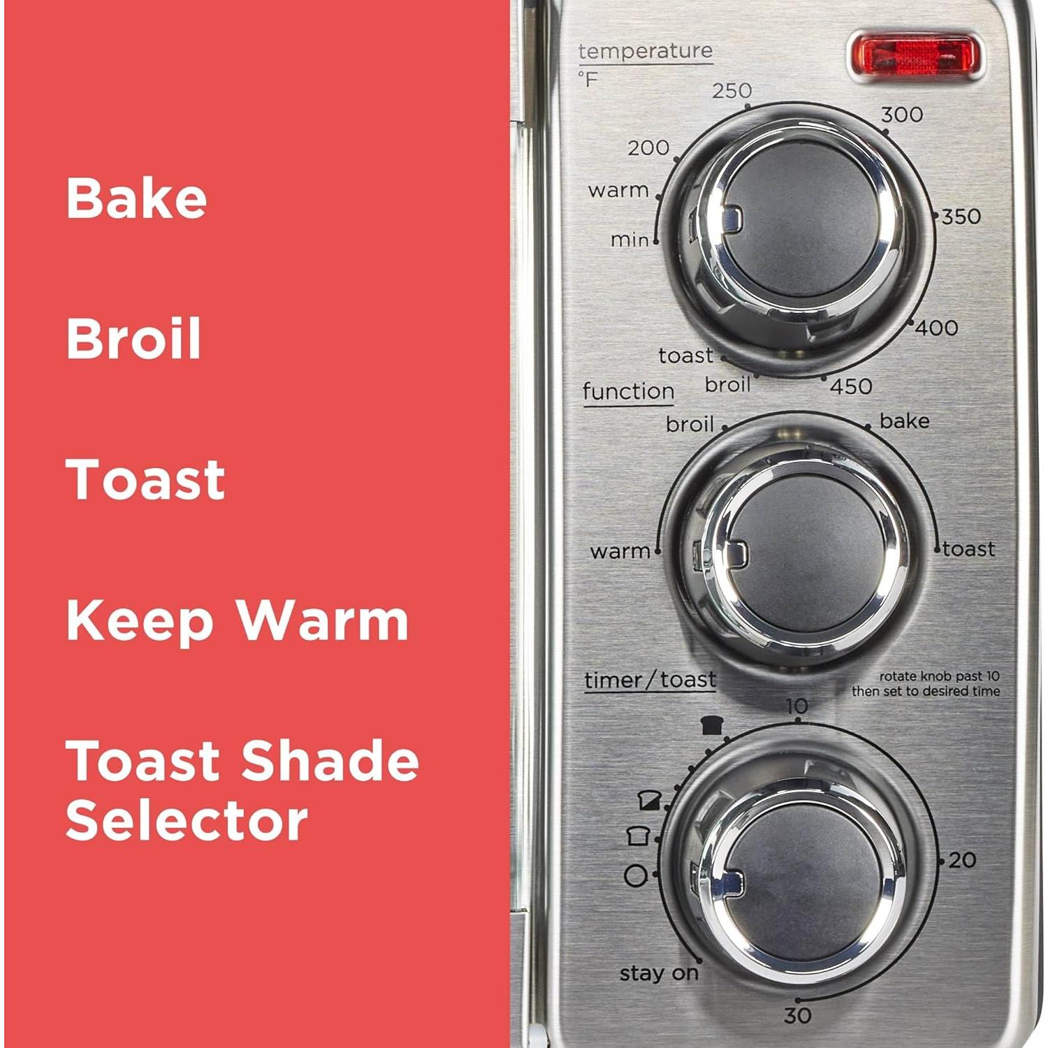 Horno Tostador BLACK+DECKER TO1756SB 4 Rebanadas Acero Inoxidable