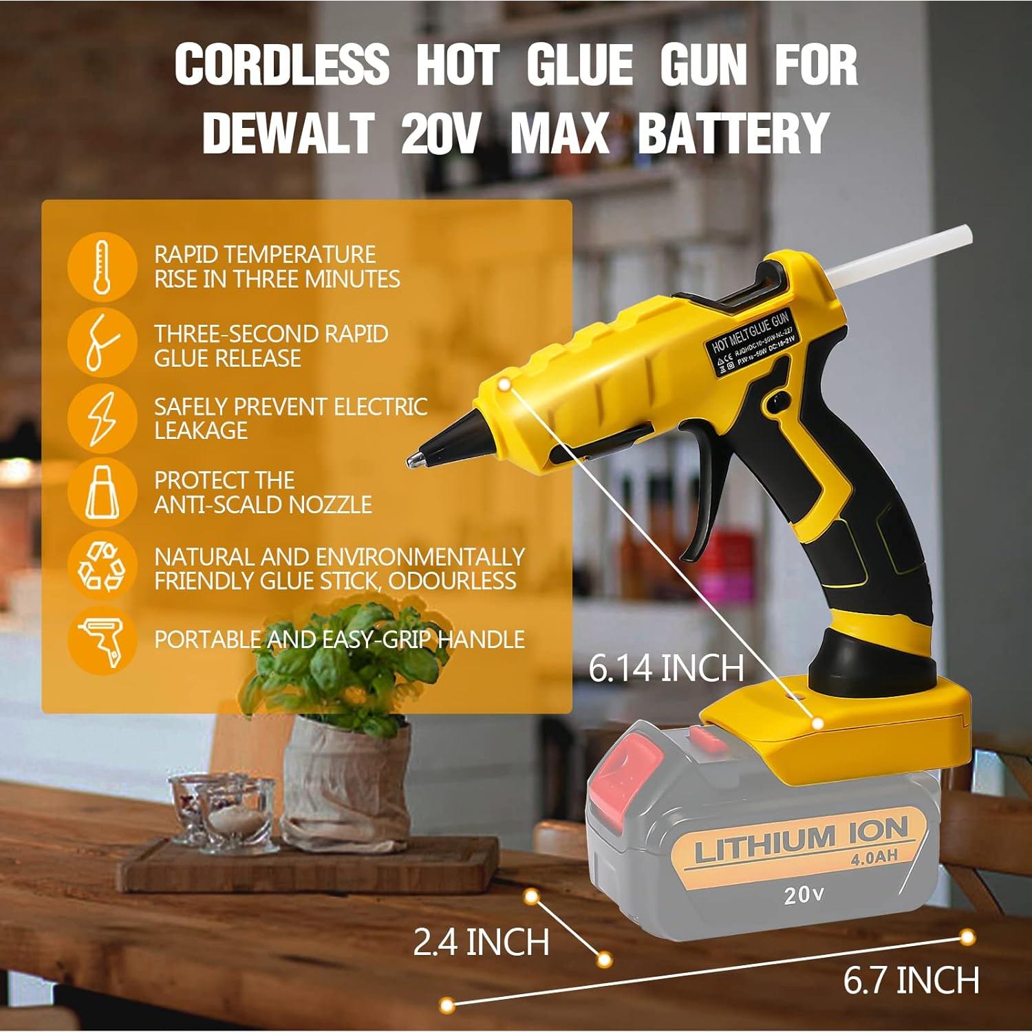 Pistola de Pegamento Caliente Inalámbrica LouSdZoke 20V 50W