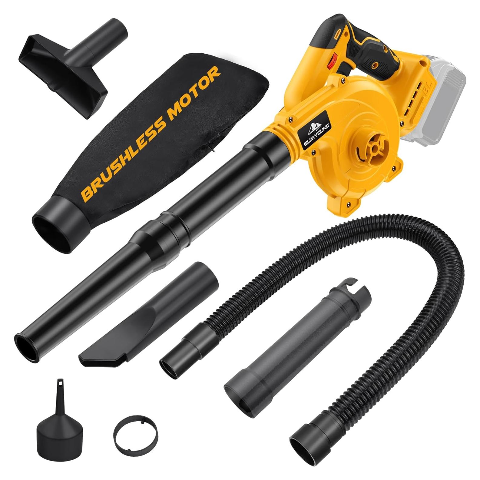 Soplador de Hojas Inalámbrico SUMYOUNG 20V Max 290 km/h 2 en 1