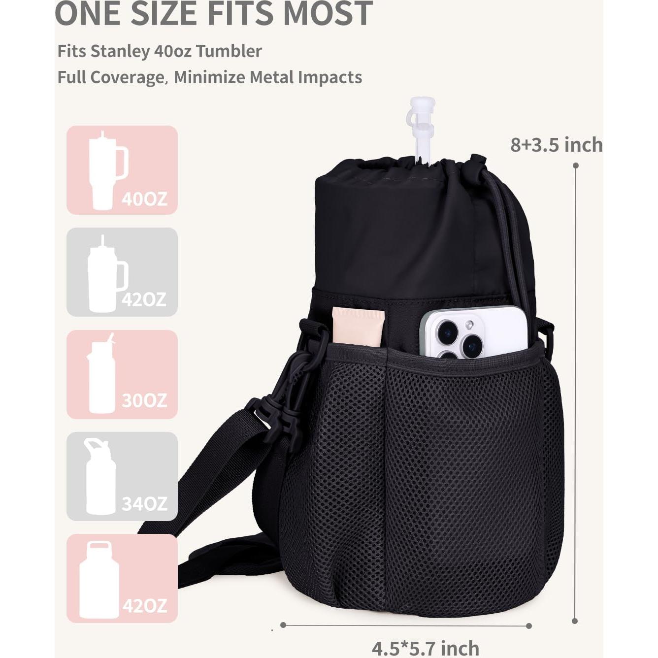 Soporte para Botellas de Agua ECOHUB Negro 40 oz Aislado