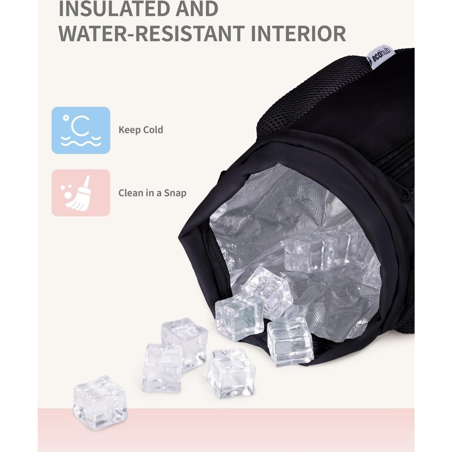 Soporte para Botellas de Agua ECOHUB Negro 40 oz Aislado