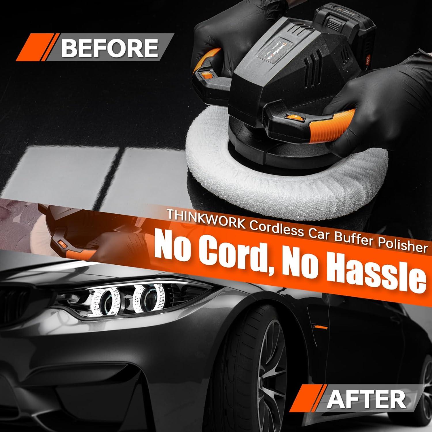 Pulidora Inalámbrica THINKWORK 20V 10" con 2 Baterías 2Ah