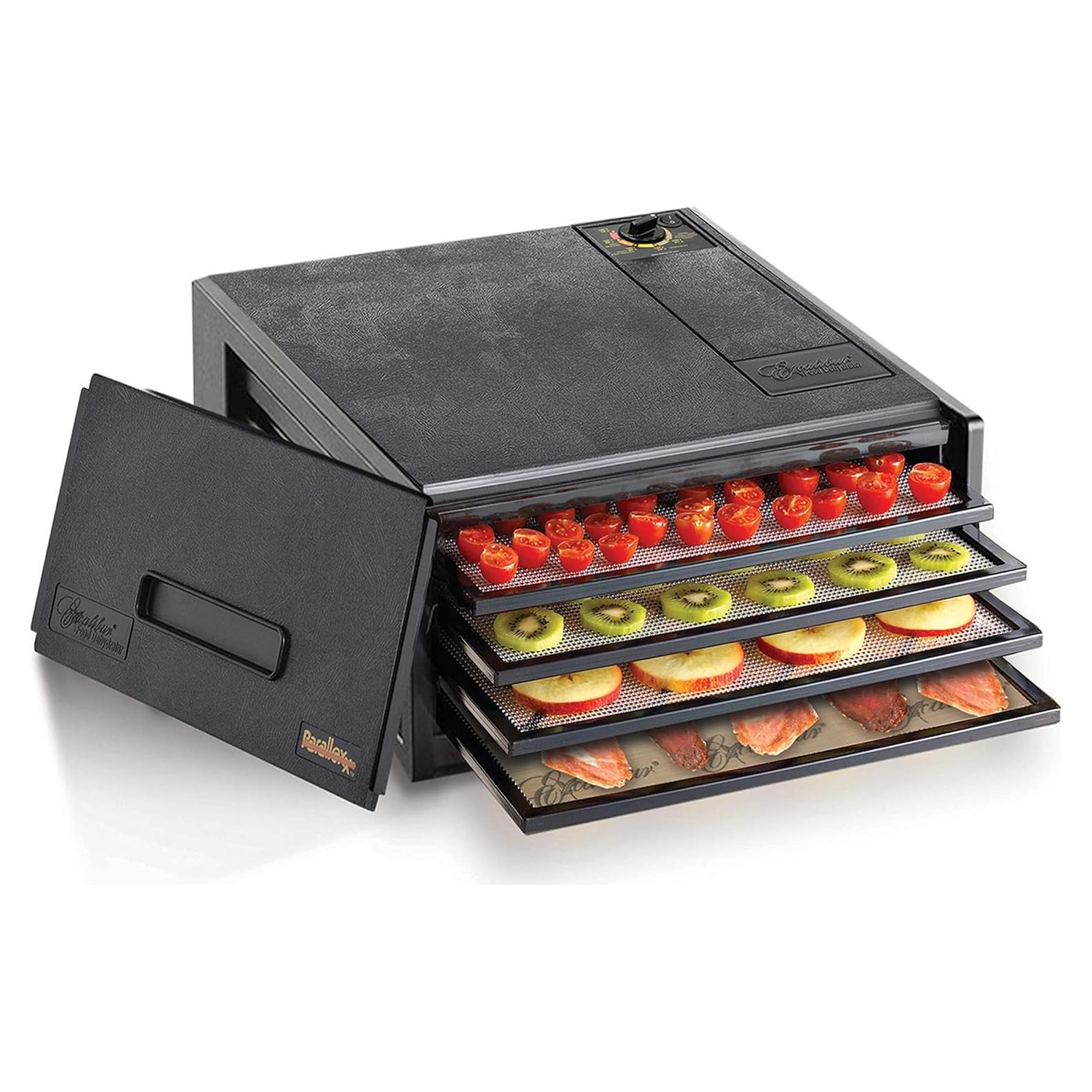 Deshidratadora de Alimentos Excalibur 4 Bandejas 250W Negro