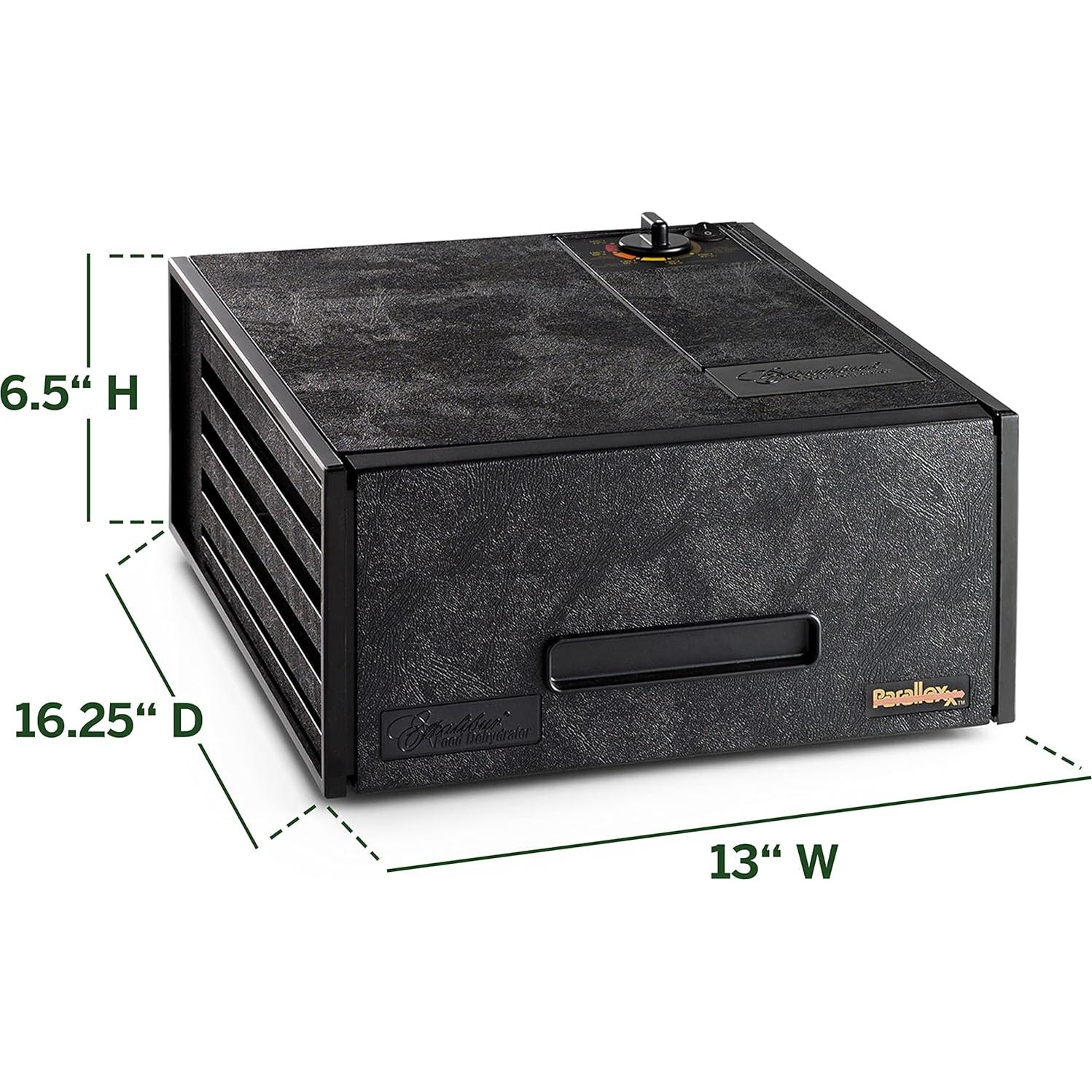 Deshidratadora de Alimentos Excalibur 4 Bandejas 250W Negro