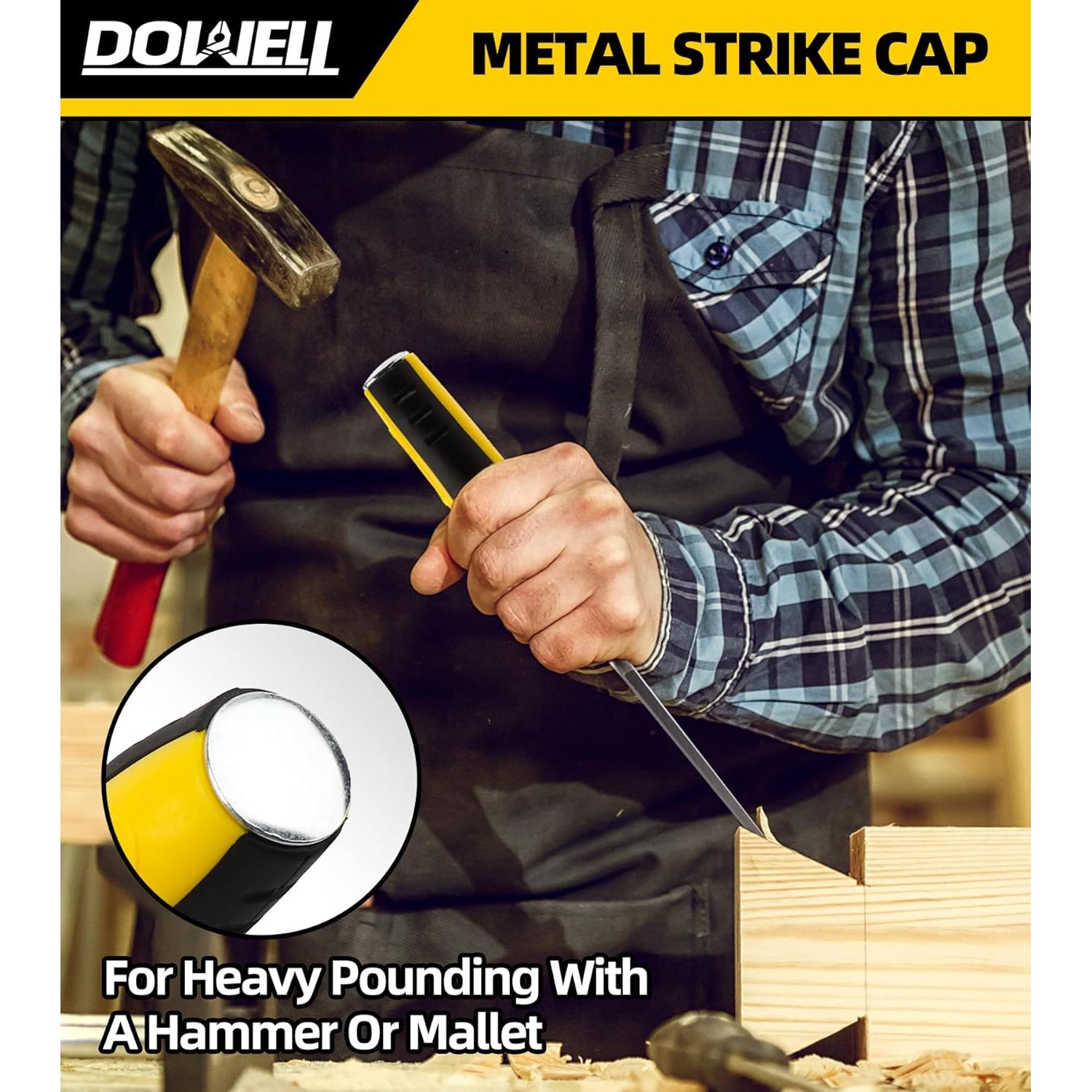 Juego de Cinceles de Madera DOWELL 4 Piezas con Bolsa