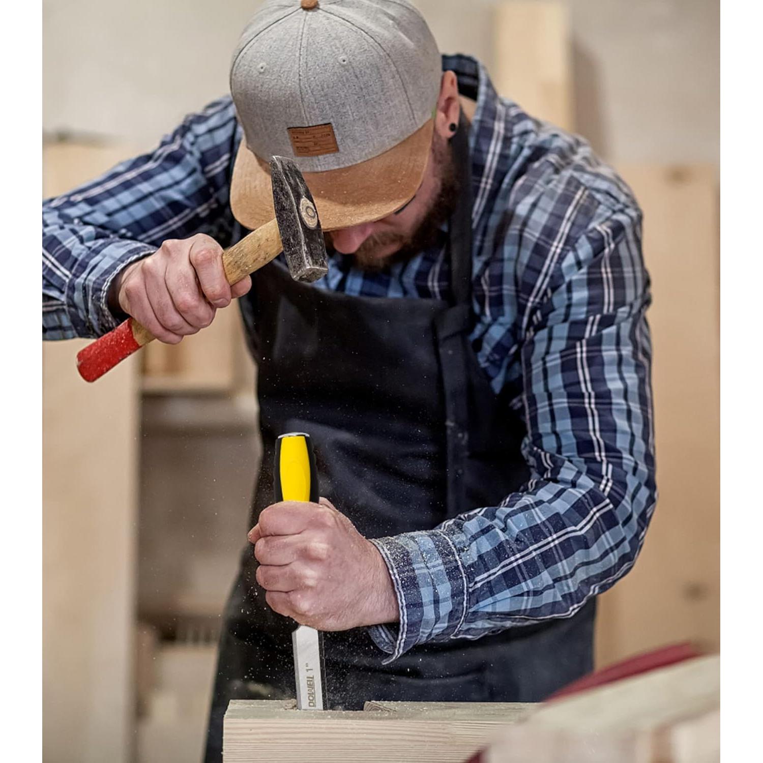 Juego de Cinceles de Madera DOWELL 4 Piezas con Bolsa