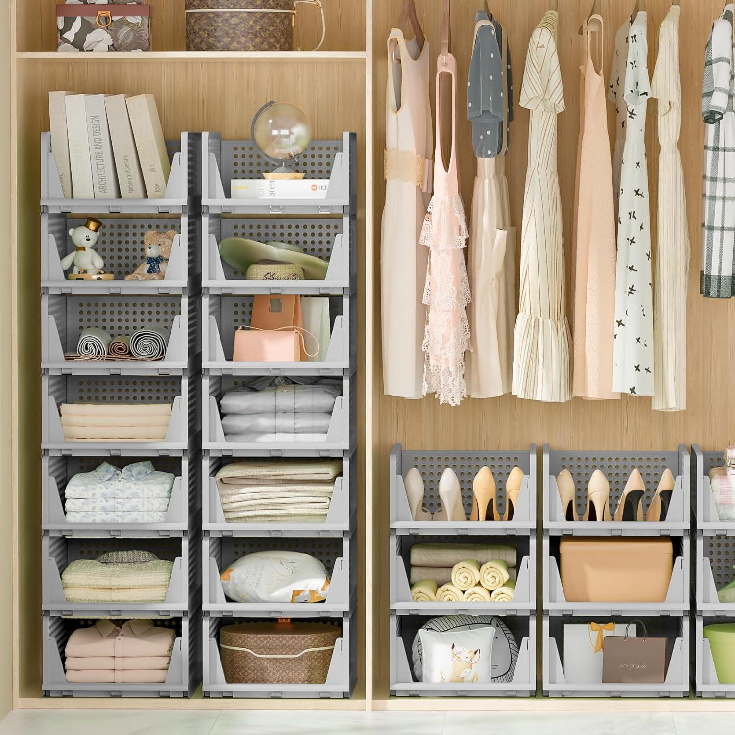 Cajones de Almacenamiento Apilables Neprock 5L Gris