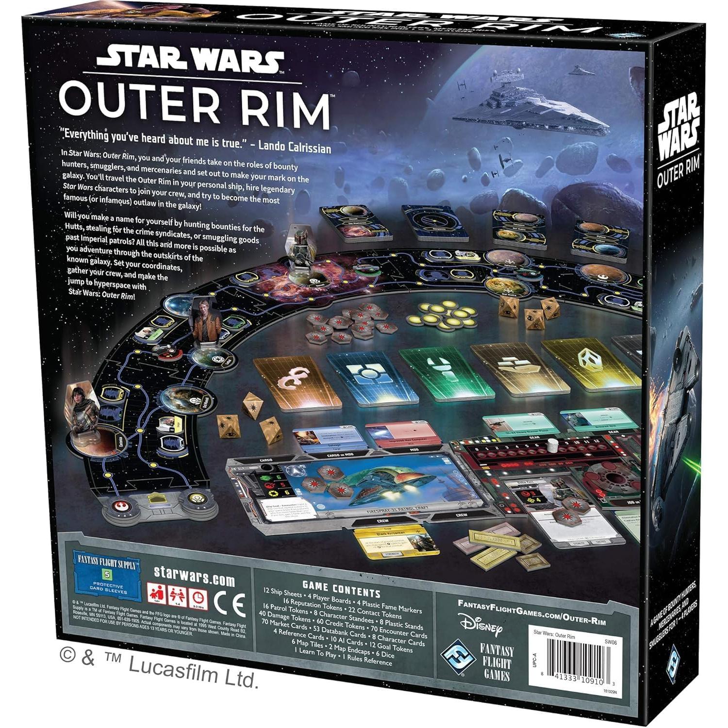 Juego de Mesa Star Wars Outer Rim | Fantasy Flight Games | 1-4 Jugadores