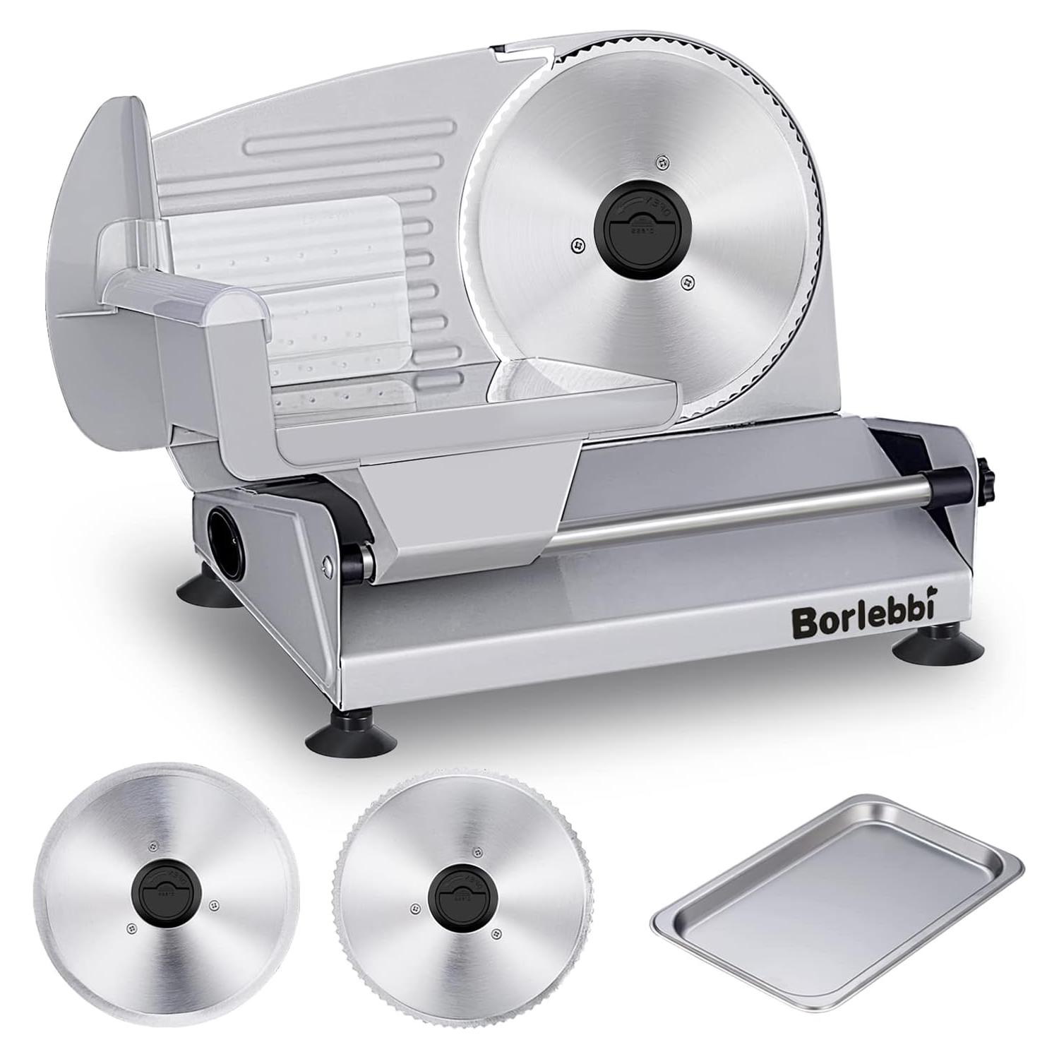 Cortadora de Carne Borlebbi SL-518M 200W Acero Inoxidable