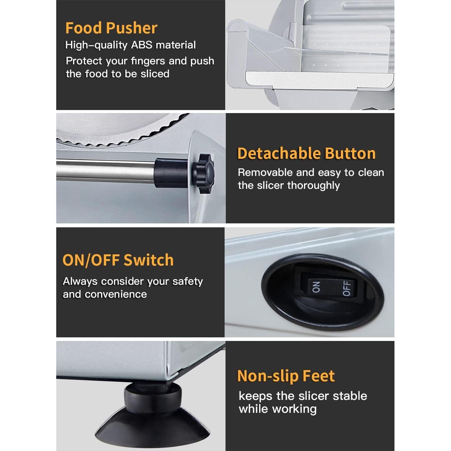 Cortadora de Carne Borlebbi SL-518M 200W Acero Inoxidable