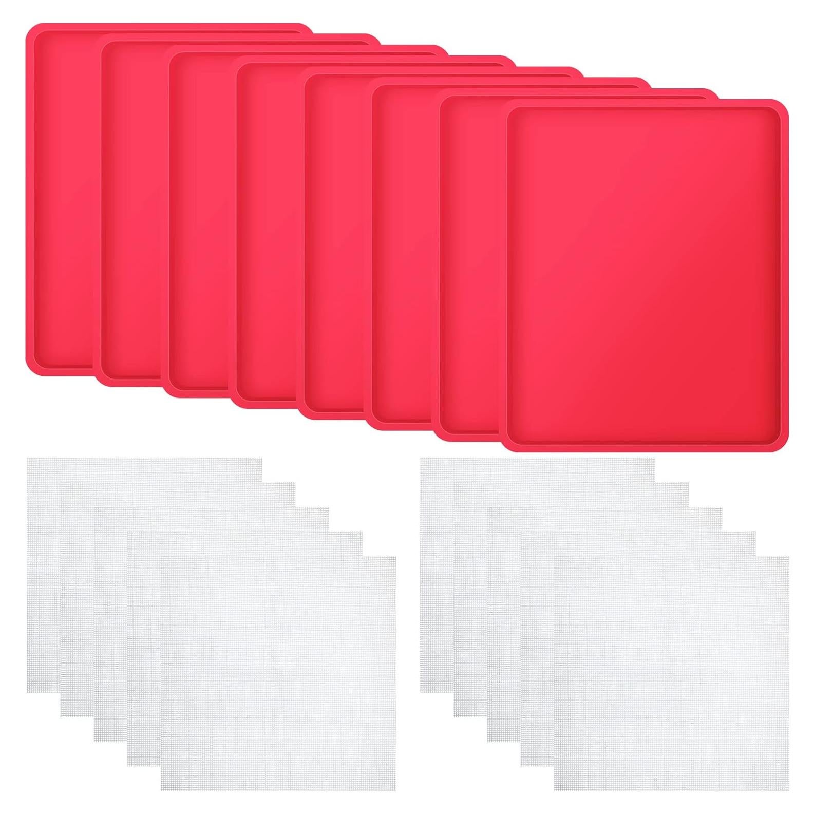 8 Tapetes Deshidratadores de Silicona Mimorou 31x26cm Antiadherentes