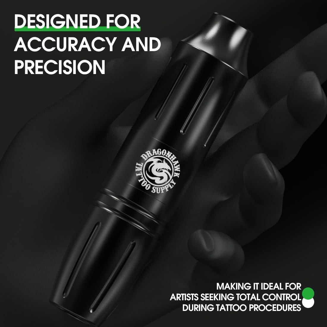 Kit de Tatuaje Inalámbrico Dragonhawk S11 con 2 Baterías