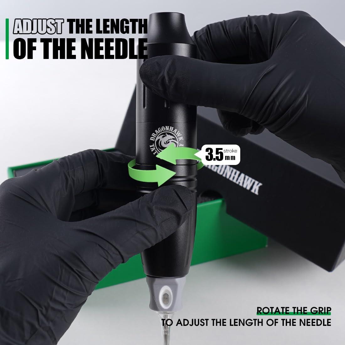 Kit de Tatuaje Inalámbrico Dragonhawk S11 con 2 Baterías