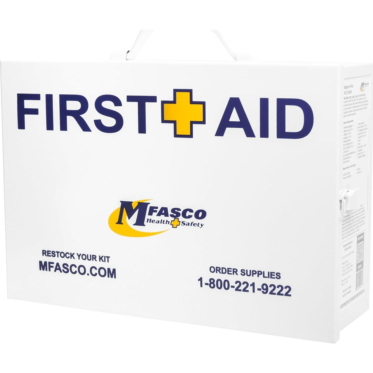 Kit de Primeros Auxilios MFASCO 2 Estantes ANSI/OSHA 226 Pcs