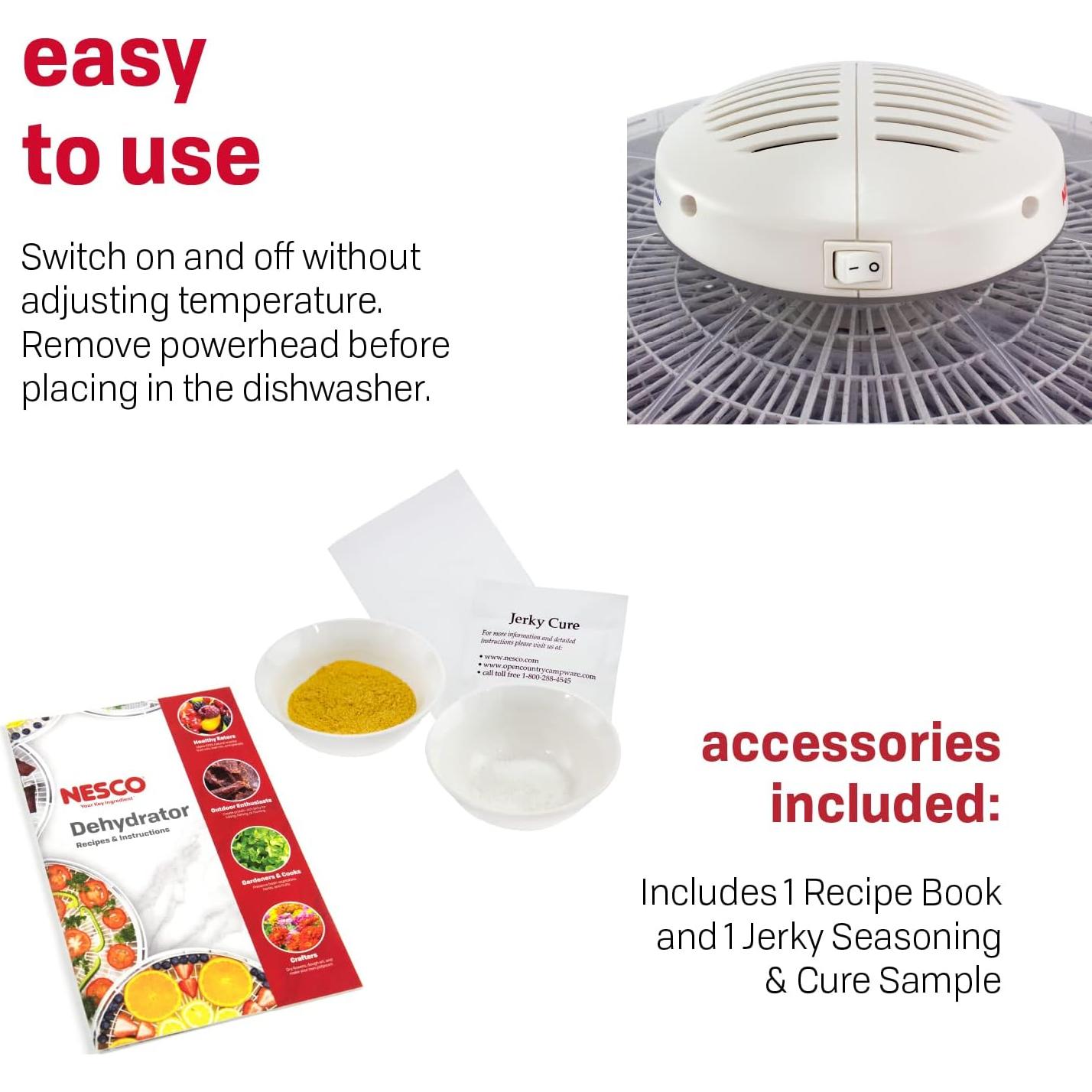 NESCO Food Dehydrator, 4 Trays, Speckled White