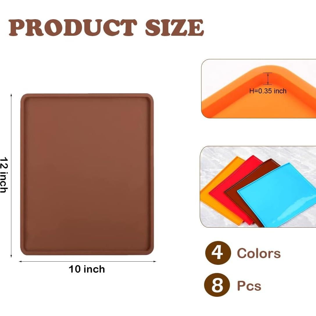 8 Hojas de Silicona para Deshidratador DIYYILIF 30x25 cm