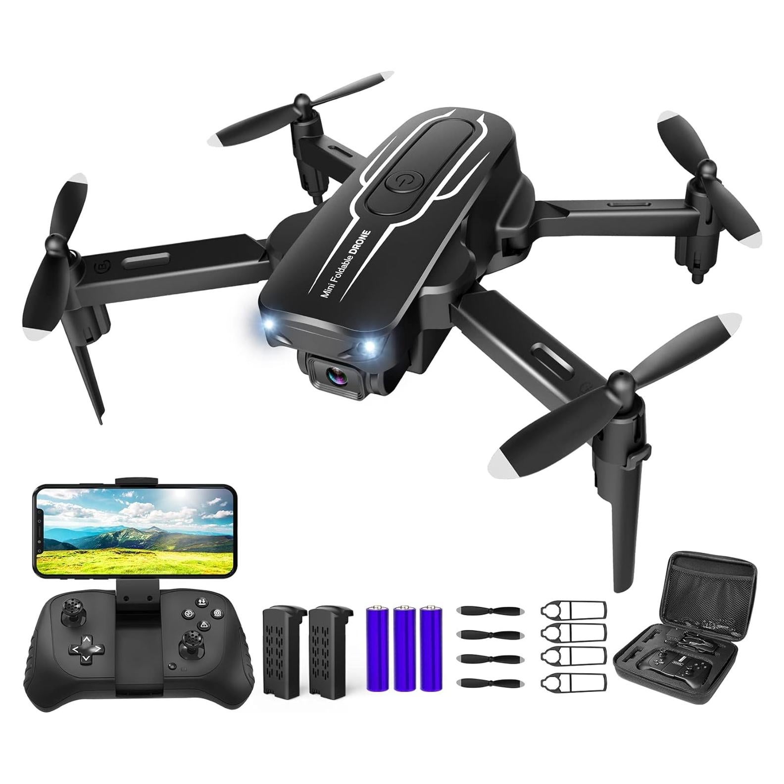 Mini Drone Oviliee S17 con Cámara 1080P y Control por Voz