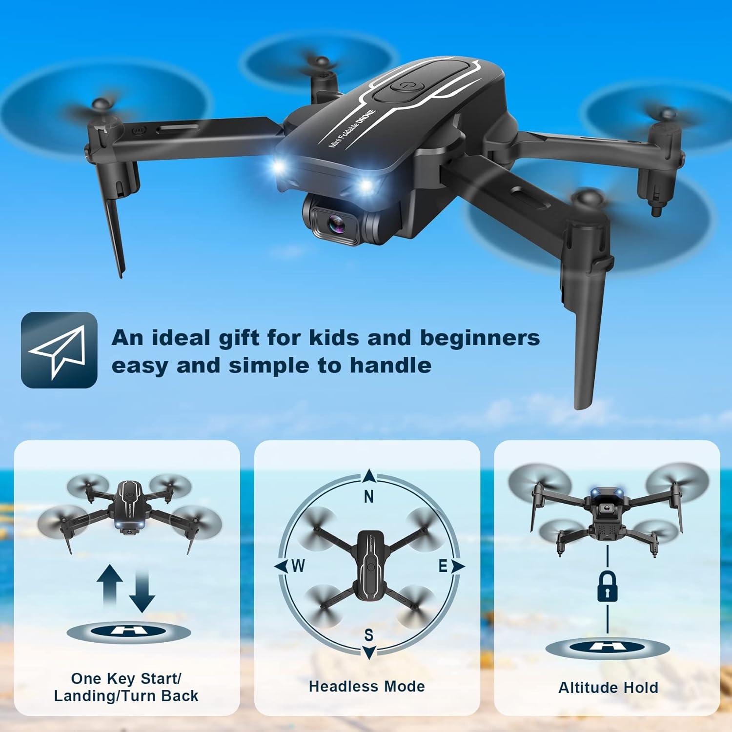 Mini Drone Oviliee S17 con Cámara 1080P y Control por Voz