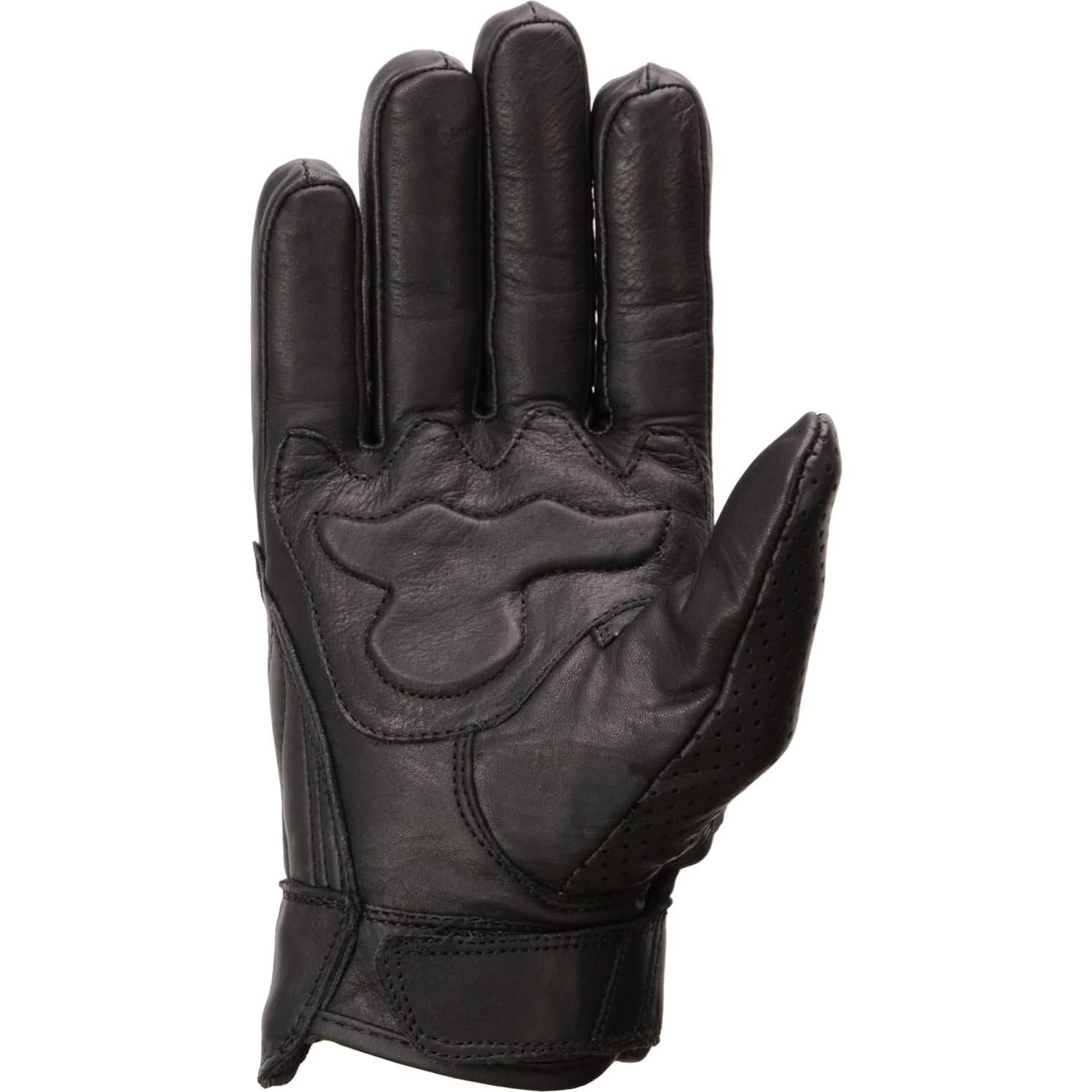 Guantes de Cuero Perforados Milwaukee Leather MG7500 - Negro