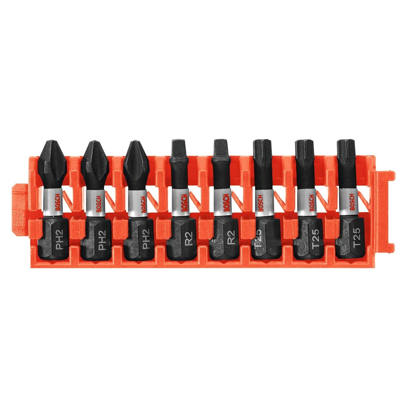 Juego de Puntas de Inserción BOSCH CCSV108 - 8 Piezas 1" Phillips, Cuadrado, Torx