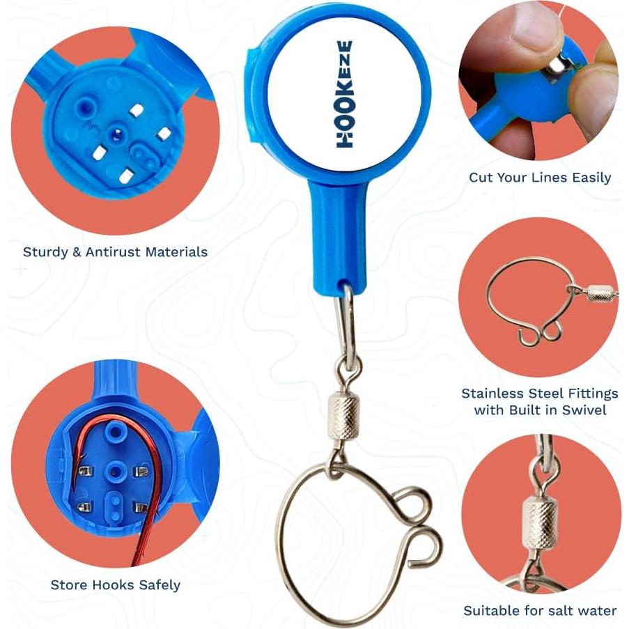 HOOK-EZE Herramienta para Atar Nudos de Pesca Verde