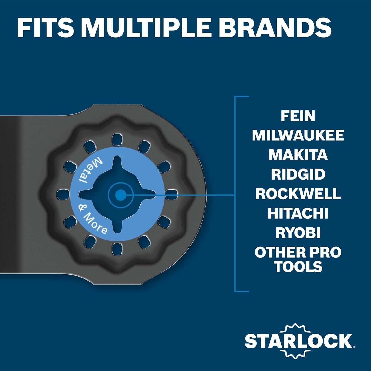 BOSCH OSL114MF 1-Piece 1-1/4 In. Starlock Oscillating Multi Tool Metal & More Carbide Plunge Cut Blade for Cutting Sheet Metal, Wood with Nails and Metal (Nails and Staples)