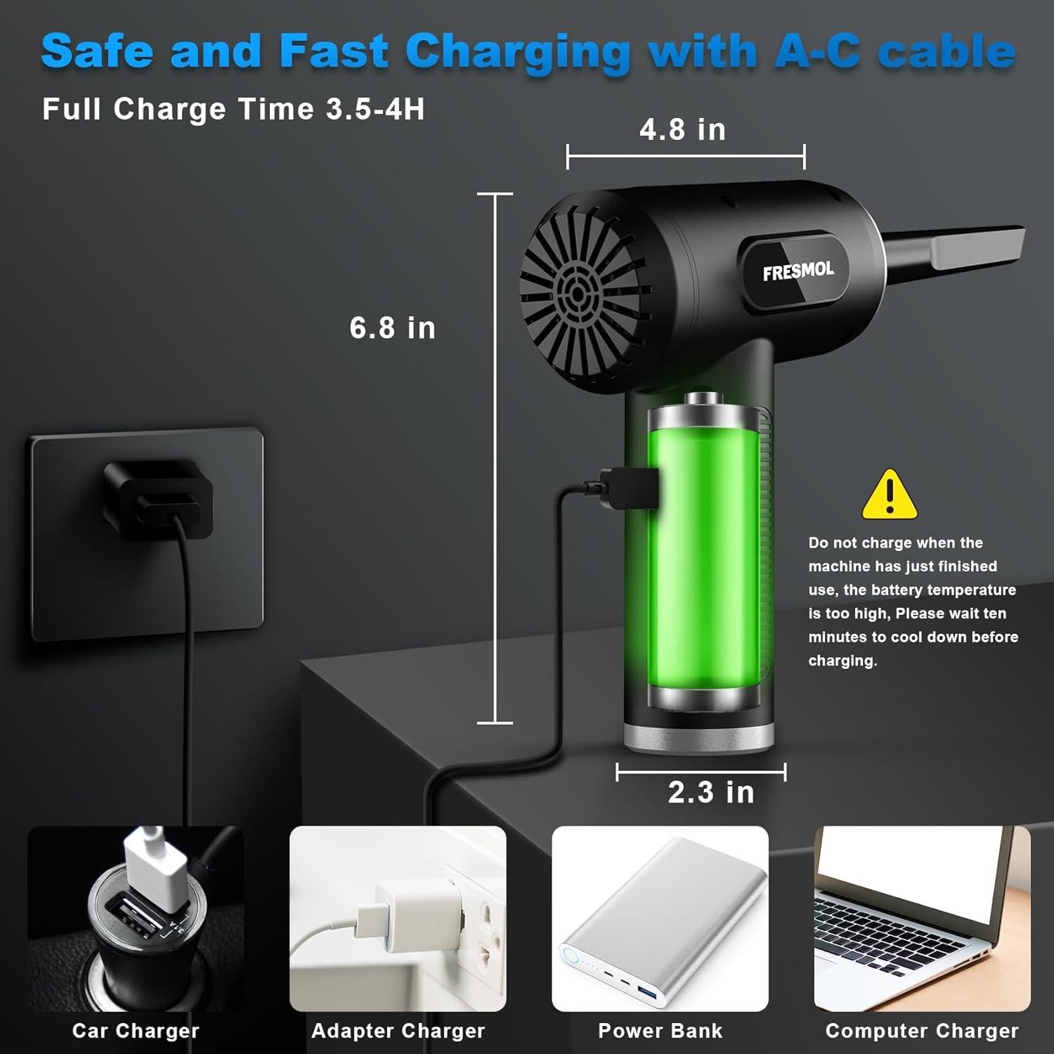 Soplador de Aire FRESMOL VC018 3 Velocidades 100000 RPM