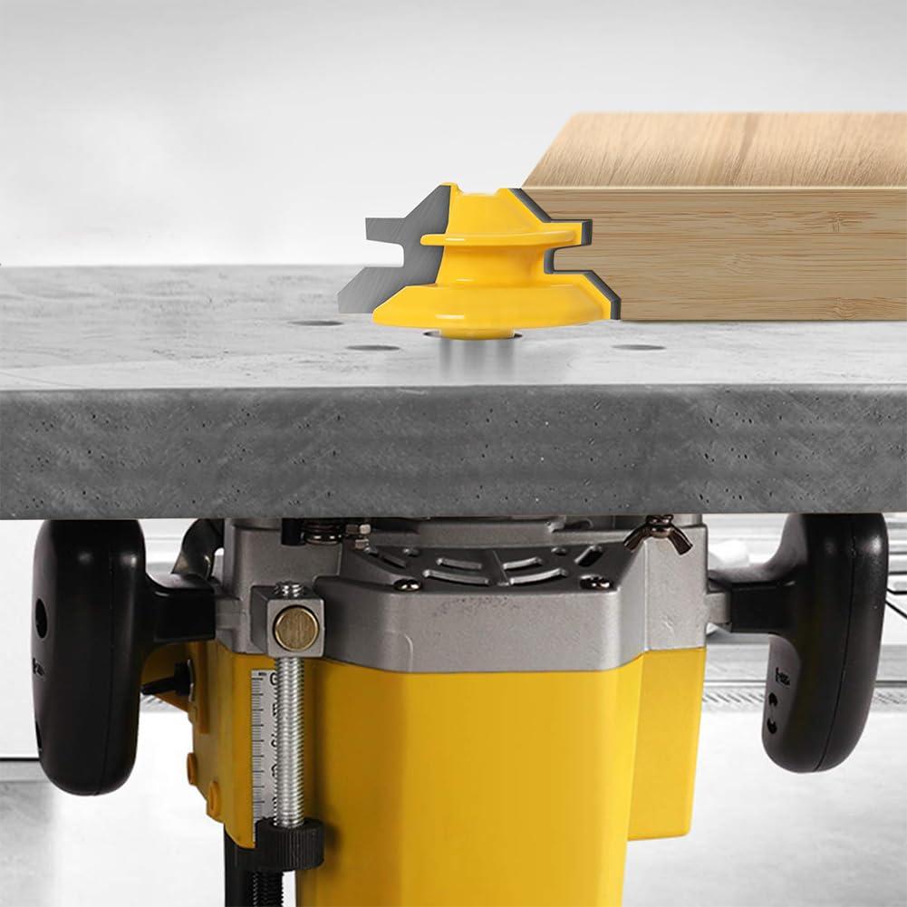 Fresa de Miter de Bloqueo 45 Grados JGZUI 3.49 cm Mango 1/2"