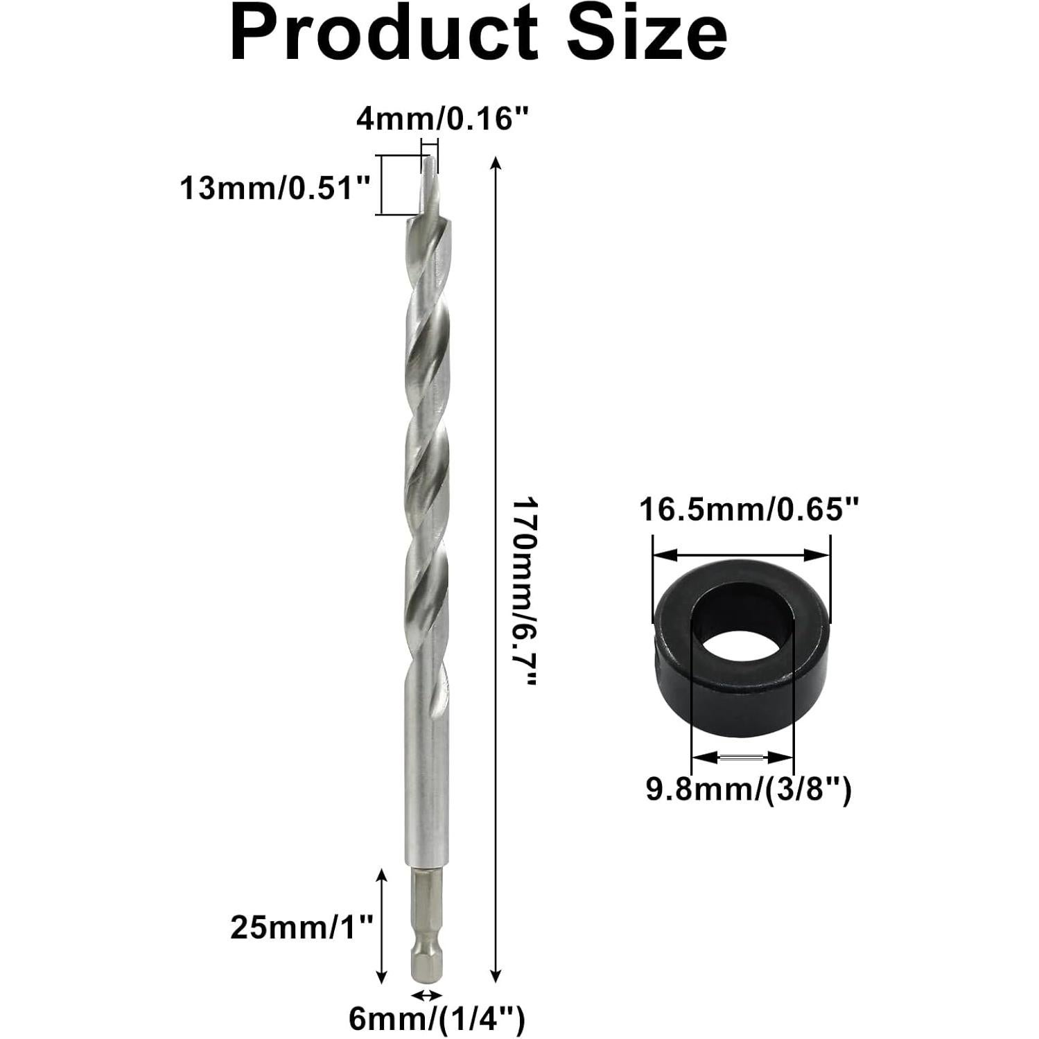 Broca de Agujero de Bolsillo Kyuionty 9.5 mm con Collar de Parada