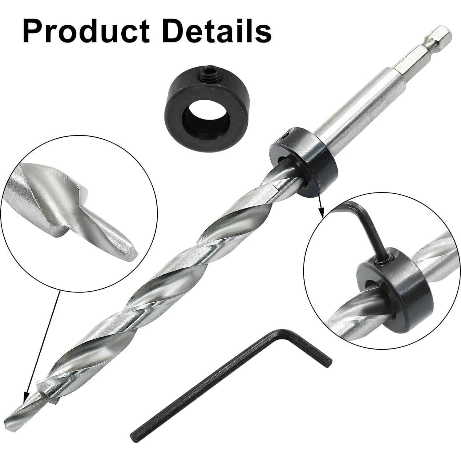 Broca de Agujero de Bolsillo Kyuionty 9.5 mm con Collar de Parada