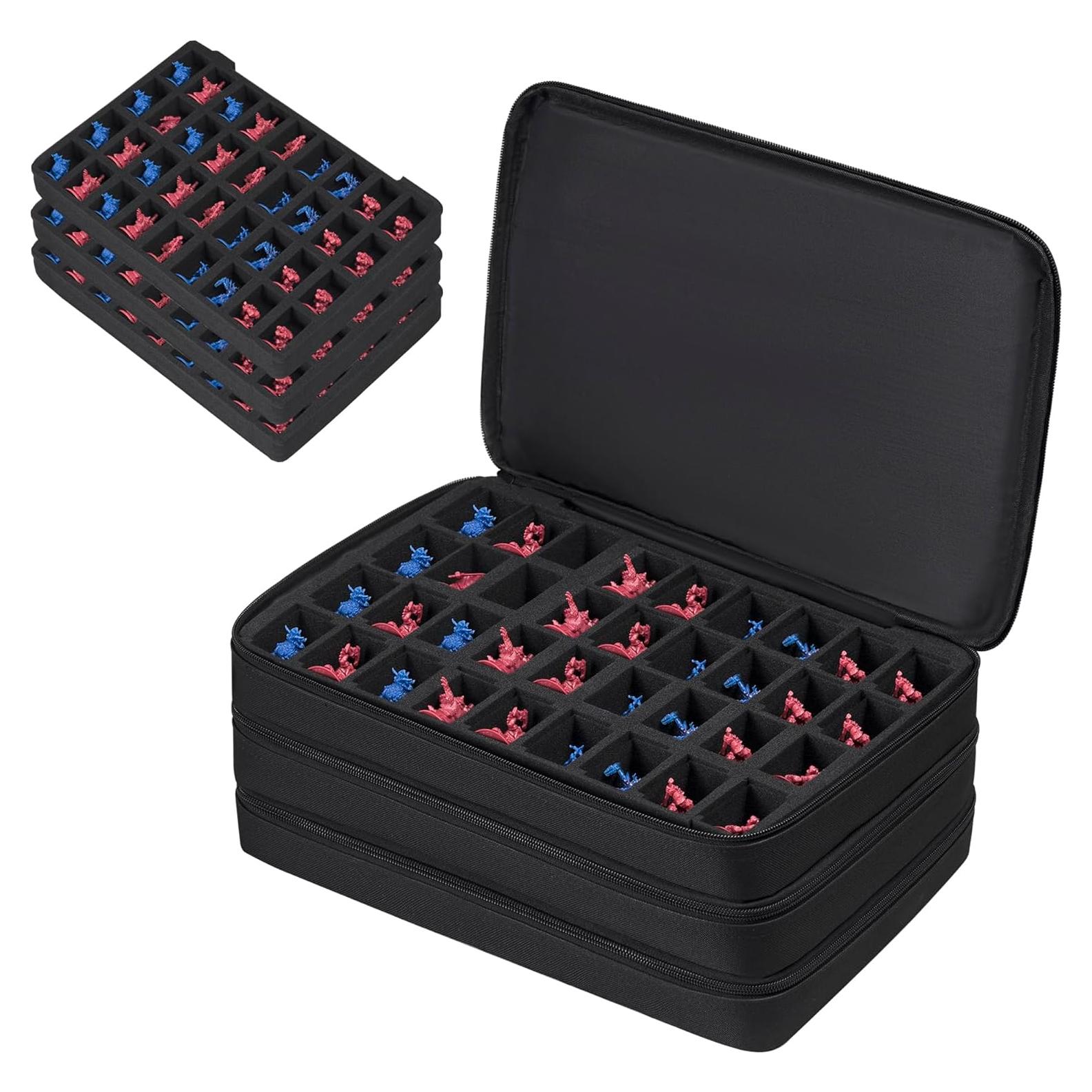 Bolsa de Transporte TPCY para Miniaturas 108 Compartimentos Negra