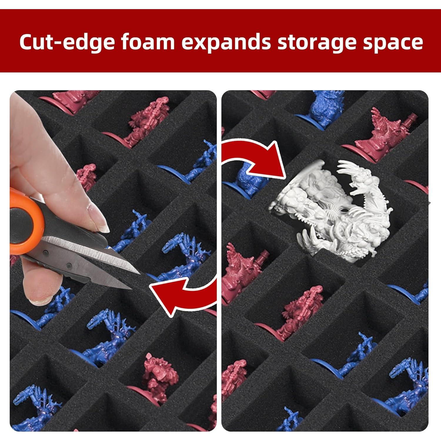 Bolsa de Transporte TPCY para Miniaturas 108 Compartimentos Negra