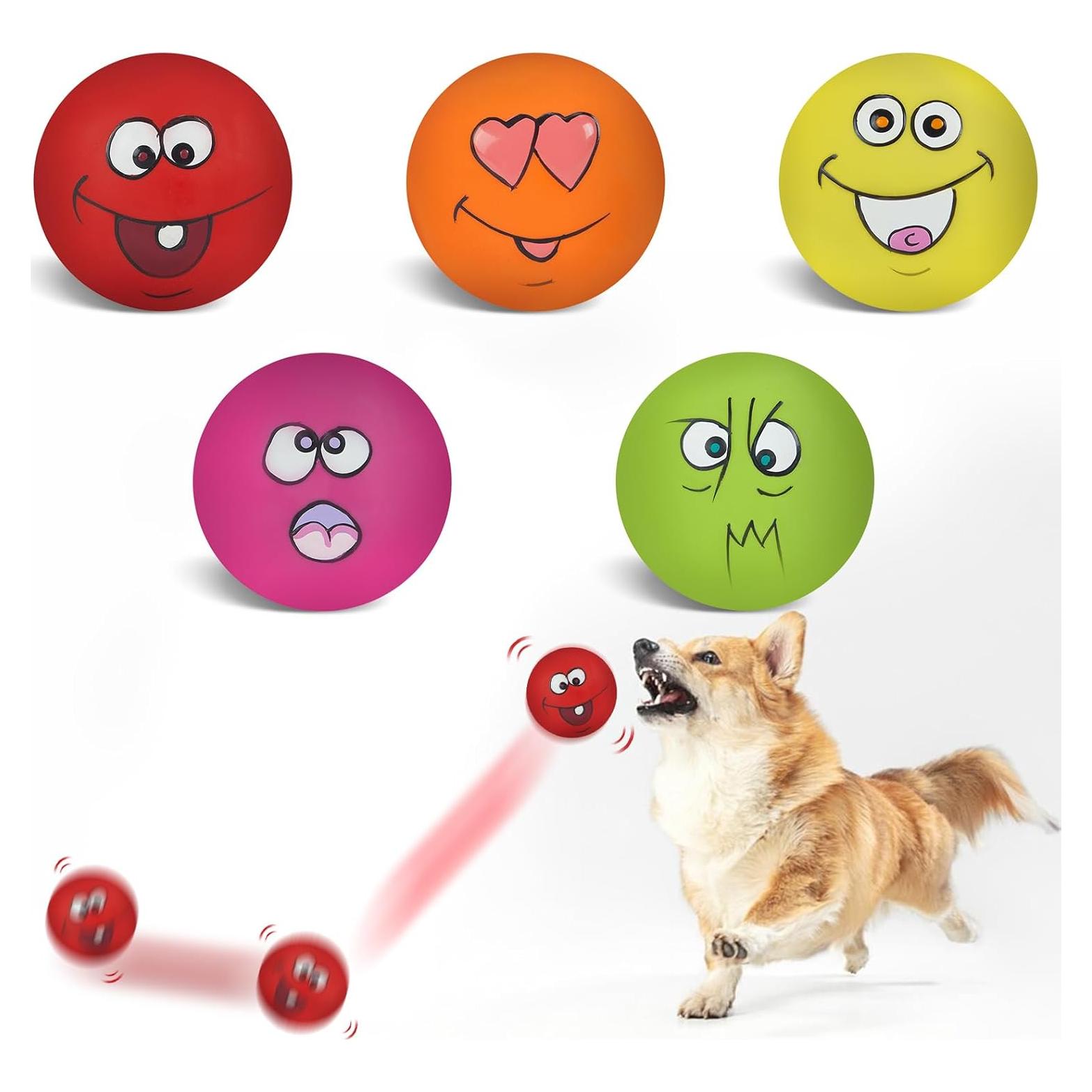 Juguete para Perros Coricorsu 5PCS Goma de Láttex Interactivo