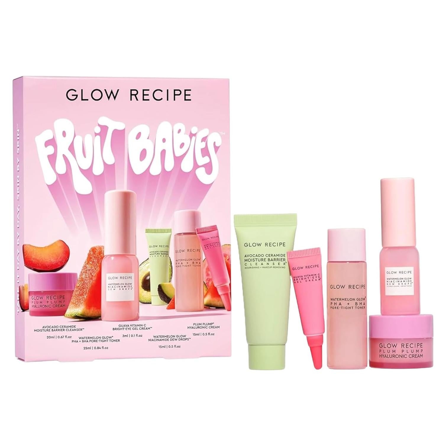 Kit de Cuidado de la Piel Glow Recipe Fruit Babies - 5 Unidades