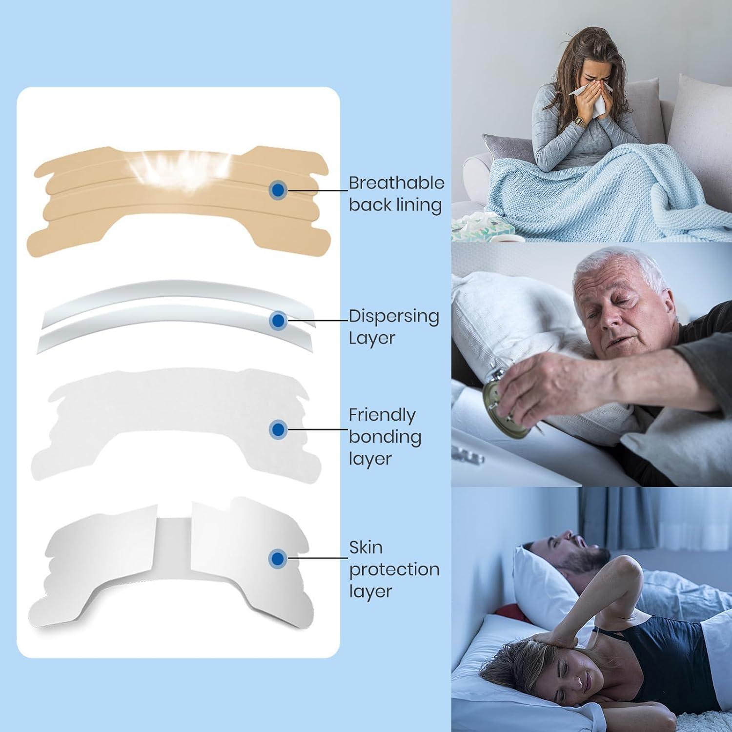 Tiras Nasales MQUPIN 150 Unidades Alivio Ronquidos 66x19mm