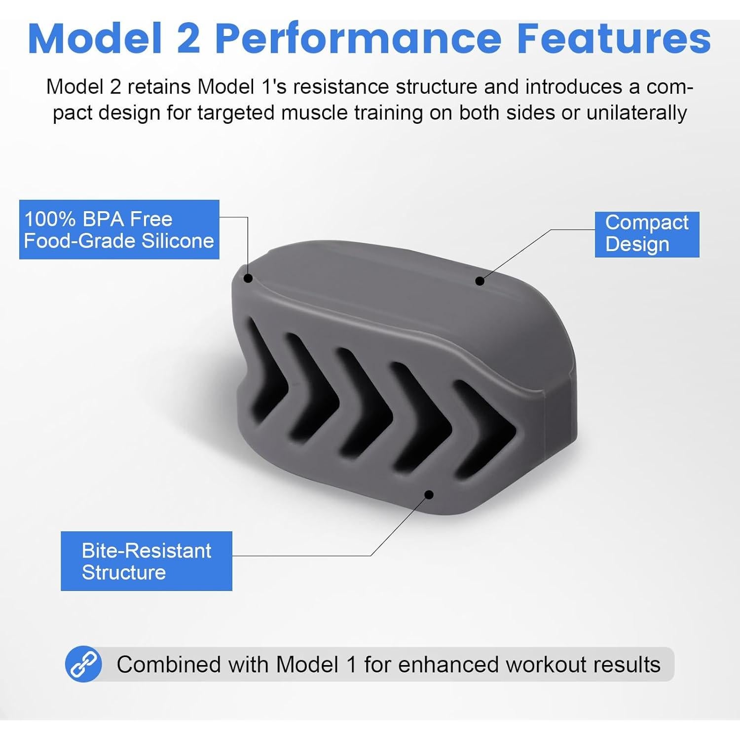 Ejercitador de Mandíbula TEAWOO Set 9PCS 3 Niveles Resistencia