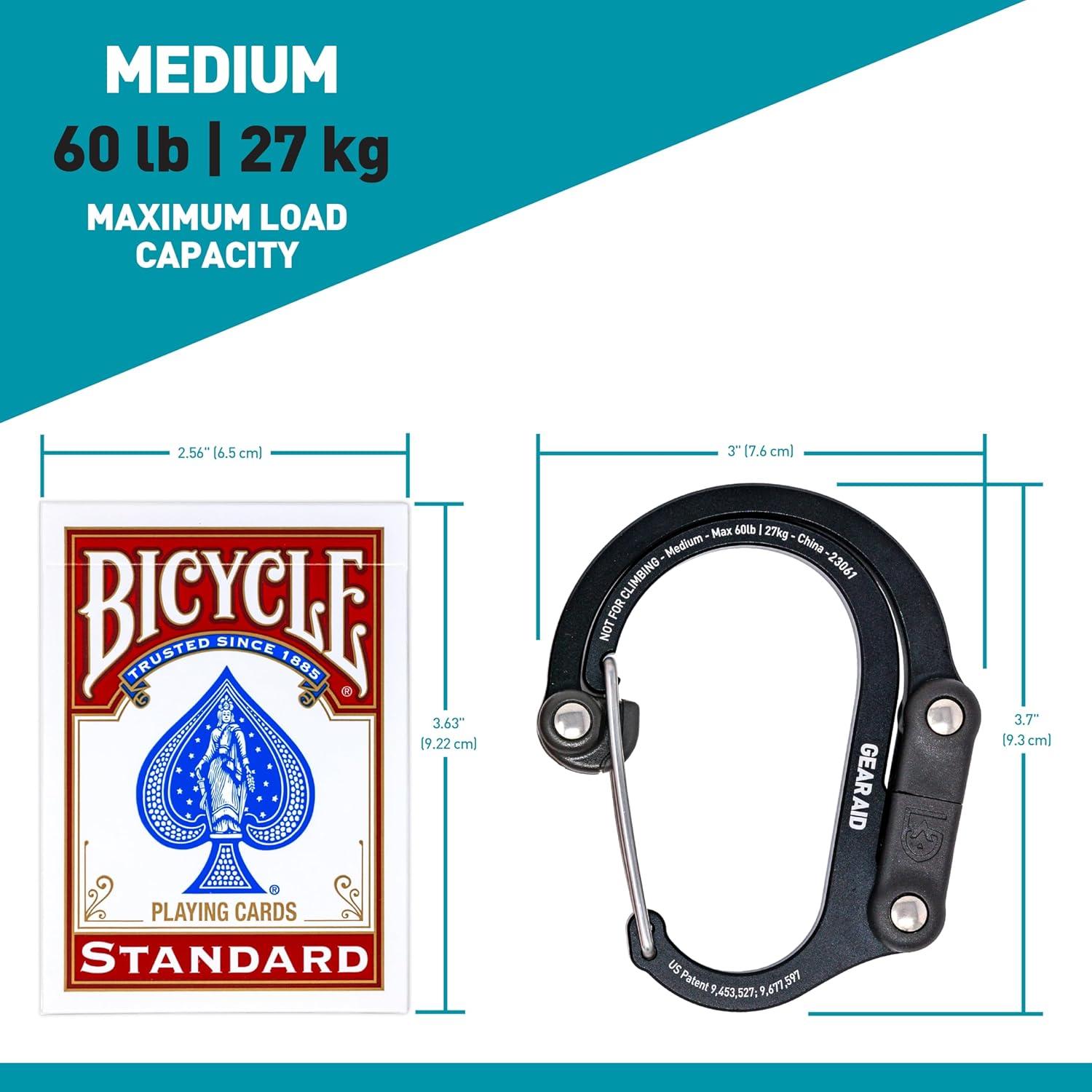 Mosquetón Giratorio GEAR AID Heroclip Mediano para Camping