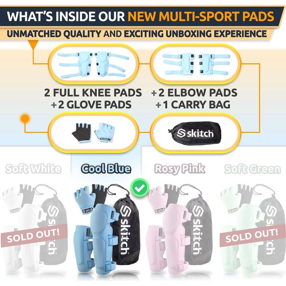 Conjunto de Protección SKITCH para Patinaje Azul Pequeño