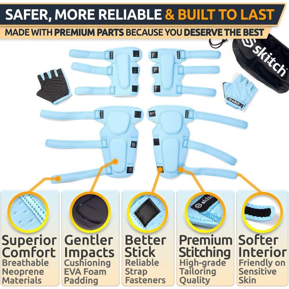Conjunto de Protección SKITCH para Patinaje Azul Pequeño