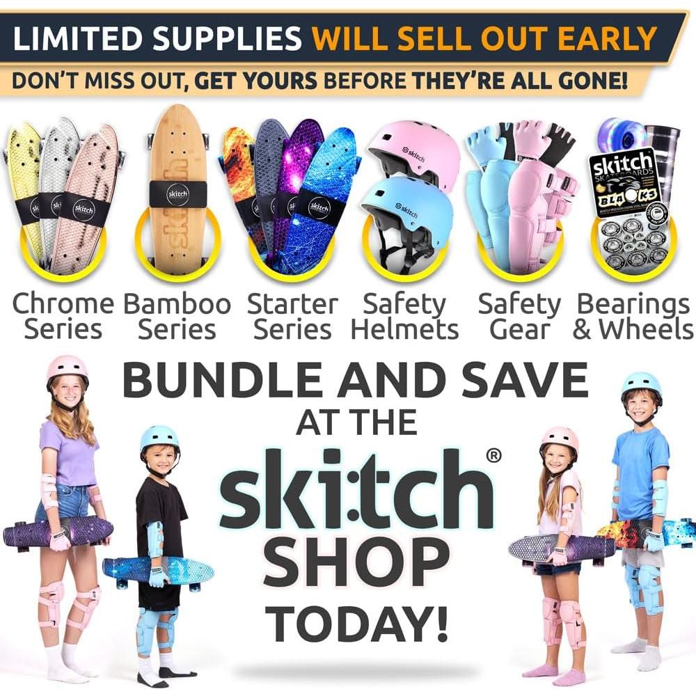 Conjunto de Protección SKITCH para Patinaje Azul Pequeño