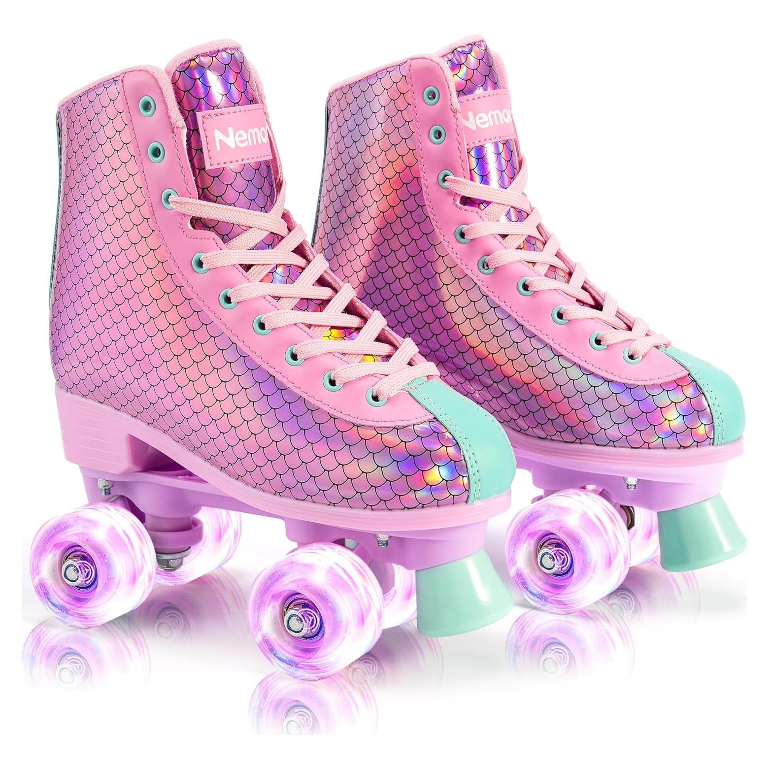Patines en línea NEMONE NE-SK2-5201 Rosa con luces