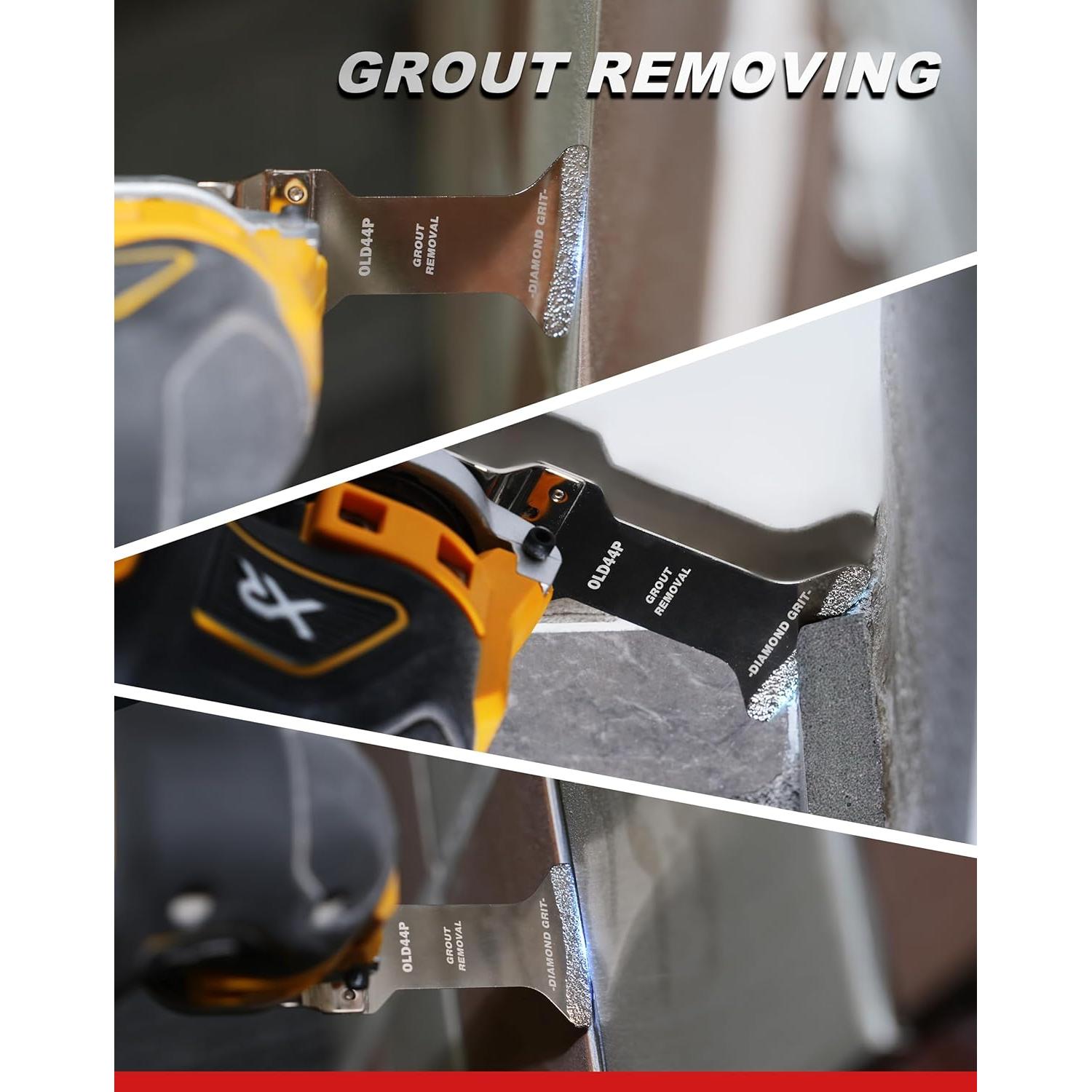 Hoja Oscilante de Diamante EZARC - Paquete de 3 para Limpieza de Mortero