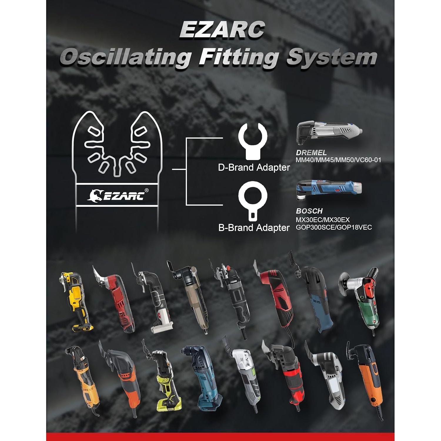 Hoja Oscilante de Diamante EZARC - Paquete de 3 para Limpieza de Mortero