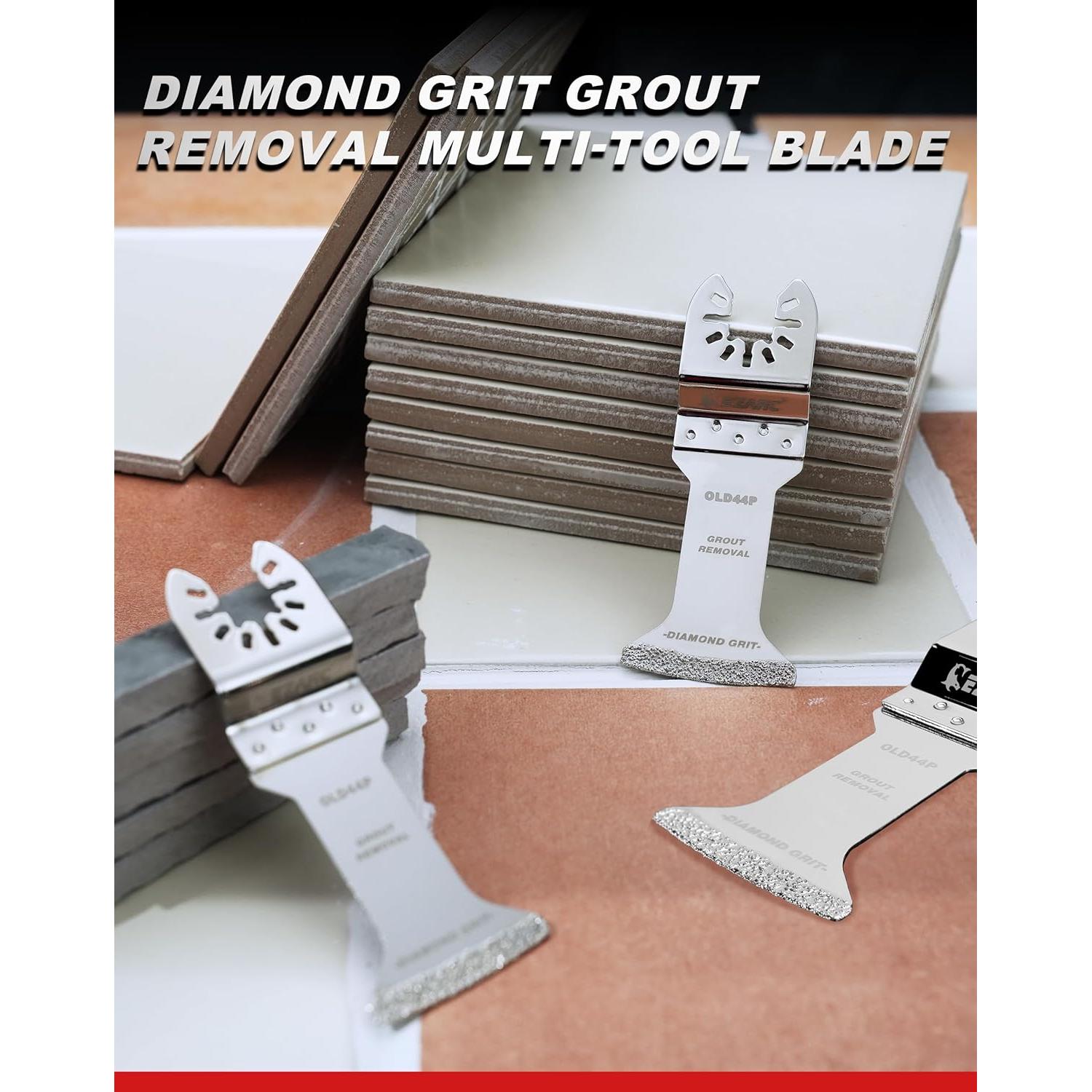 Hoja Oscilante de Diamante EZARC - Paquete de 3 para Limpieza de Mortero