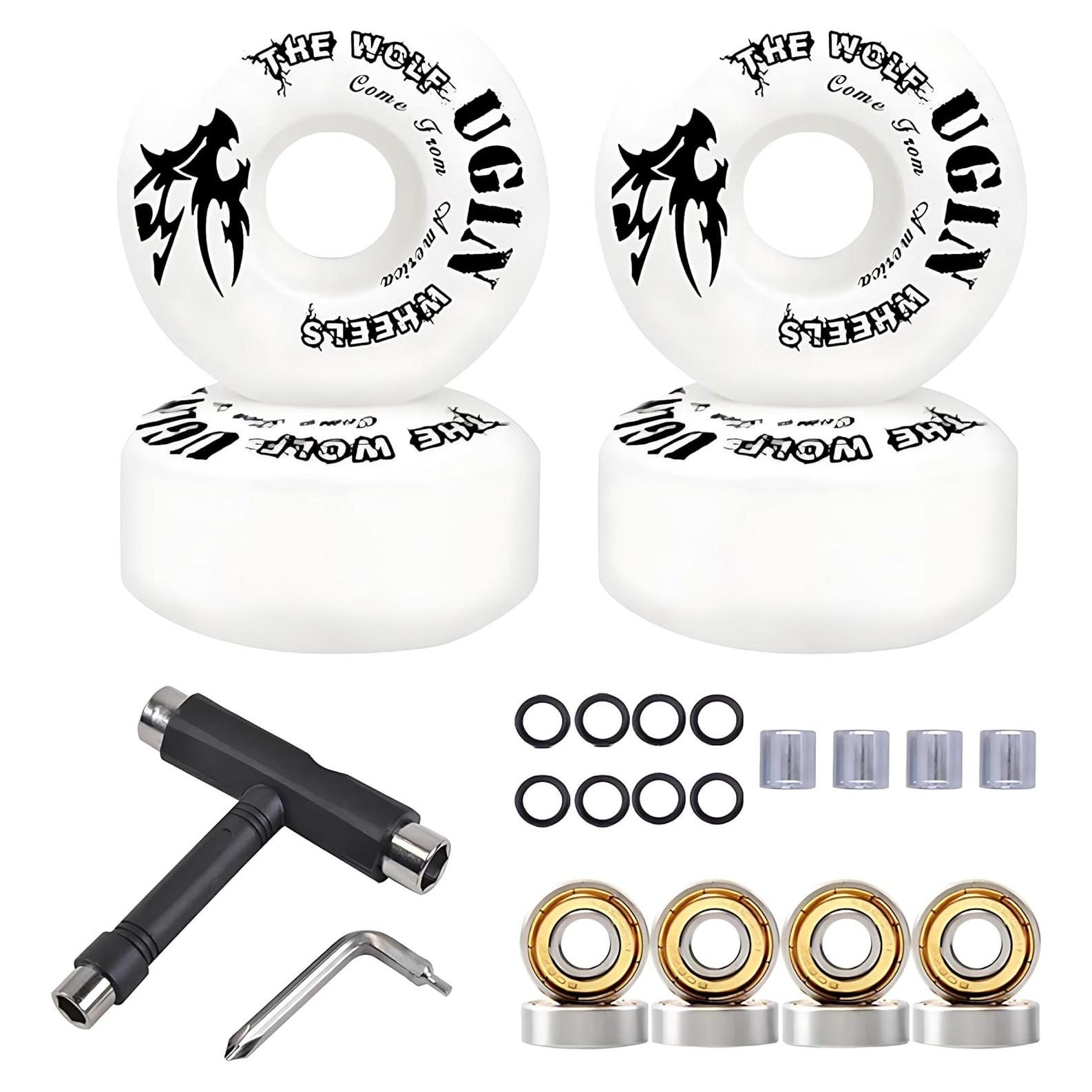 Ruedas de Skateboard LONTOHCE 52mm 95A con Herramientas