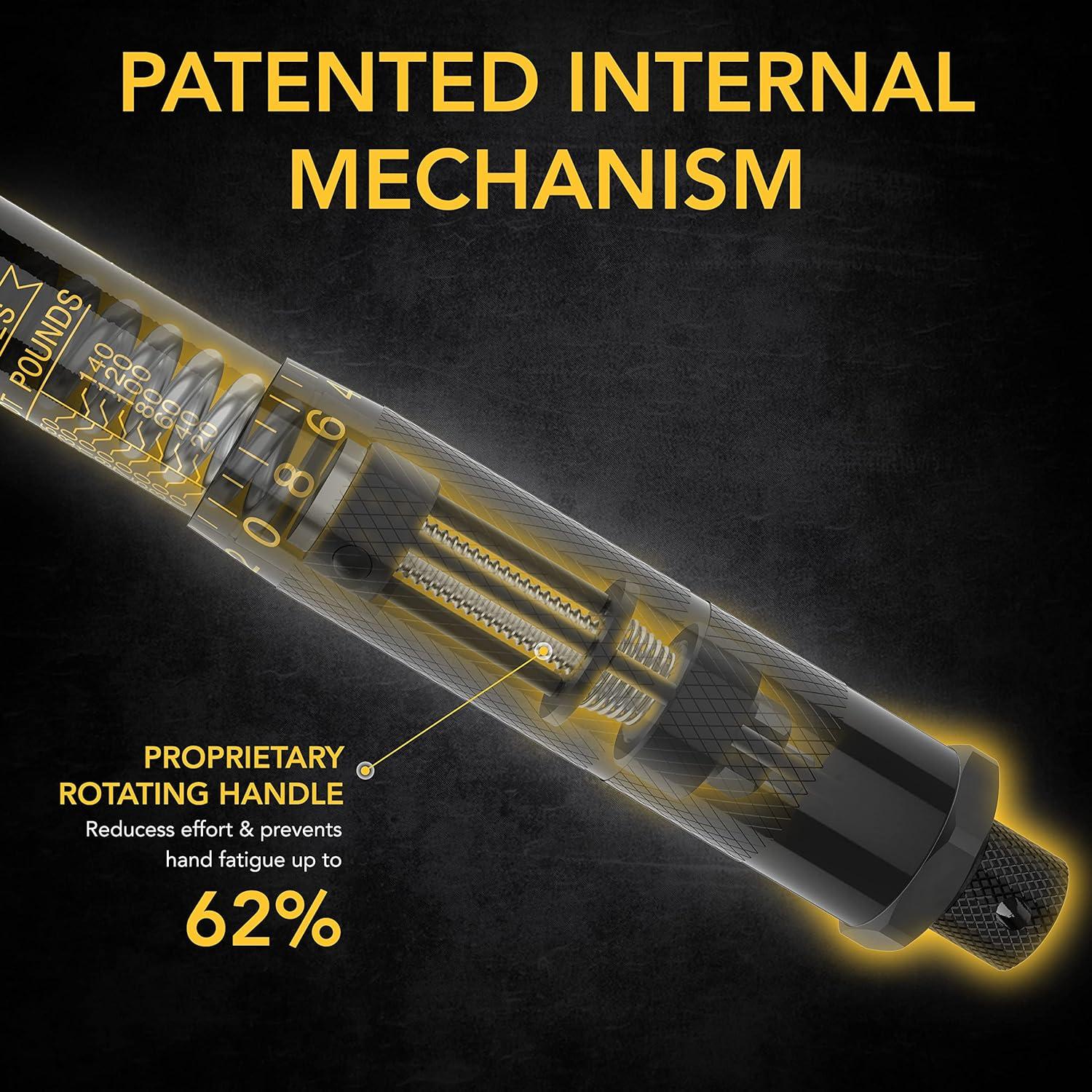 Llave de Torque LEXIVON 1/2" Drive Click 10-150 Lb-Pie 13.6-203.5 Nm