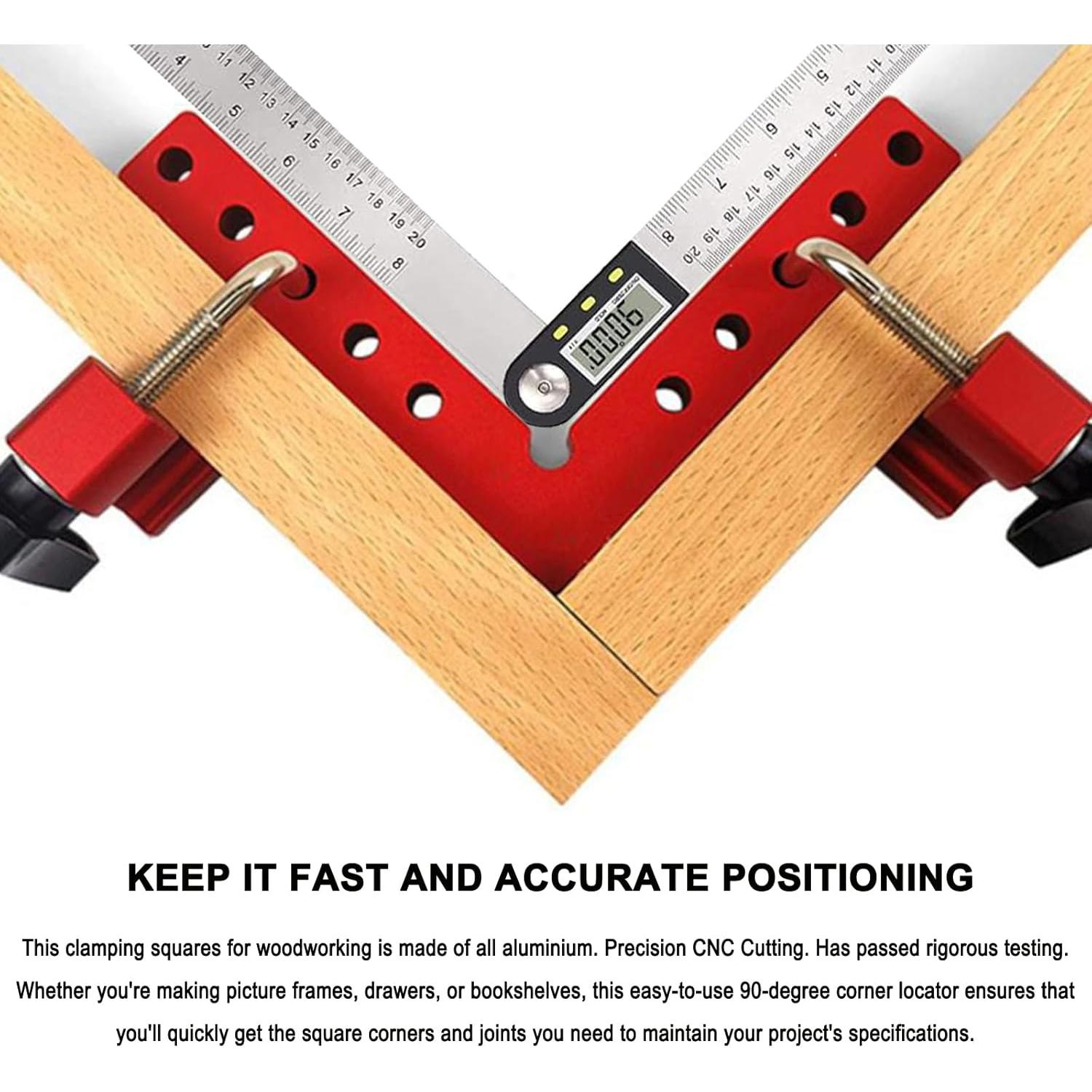 Abrazaderas de Esquina 90 Grados SZSFSYYX - Paquete de 4 Aluminio